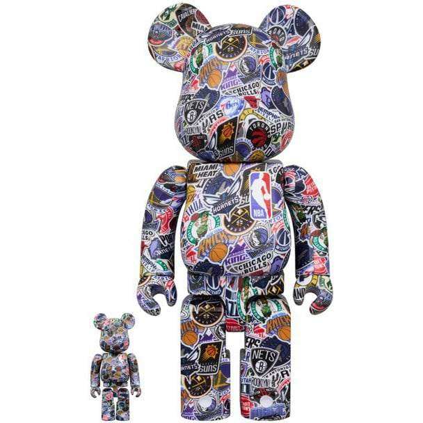 Bearbrick 400% & 100% - Objet de Collection Motif Logo NBA