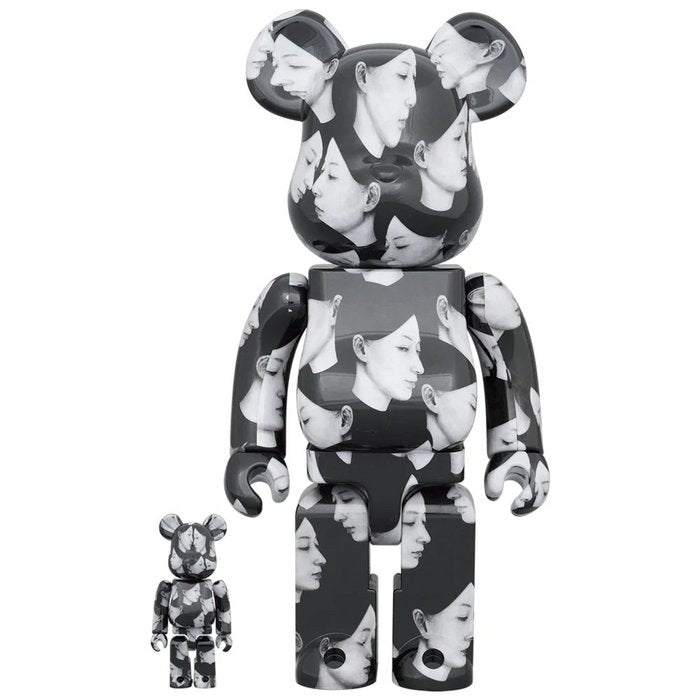 400% & 100% Bearbrick sæt - Multiple Selves - Black Scandal (Yohji Yamamoto x Suzume Uchida)-Medicom Toy-Bearbrick