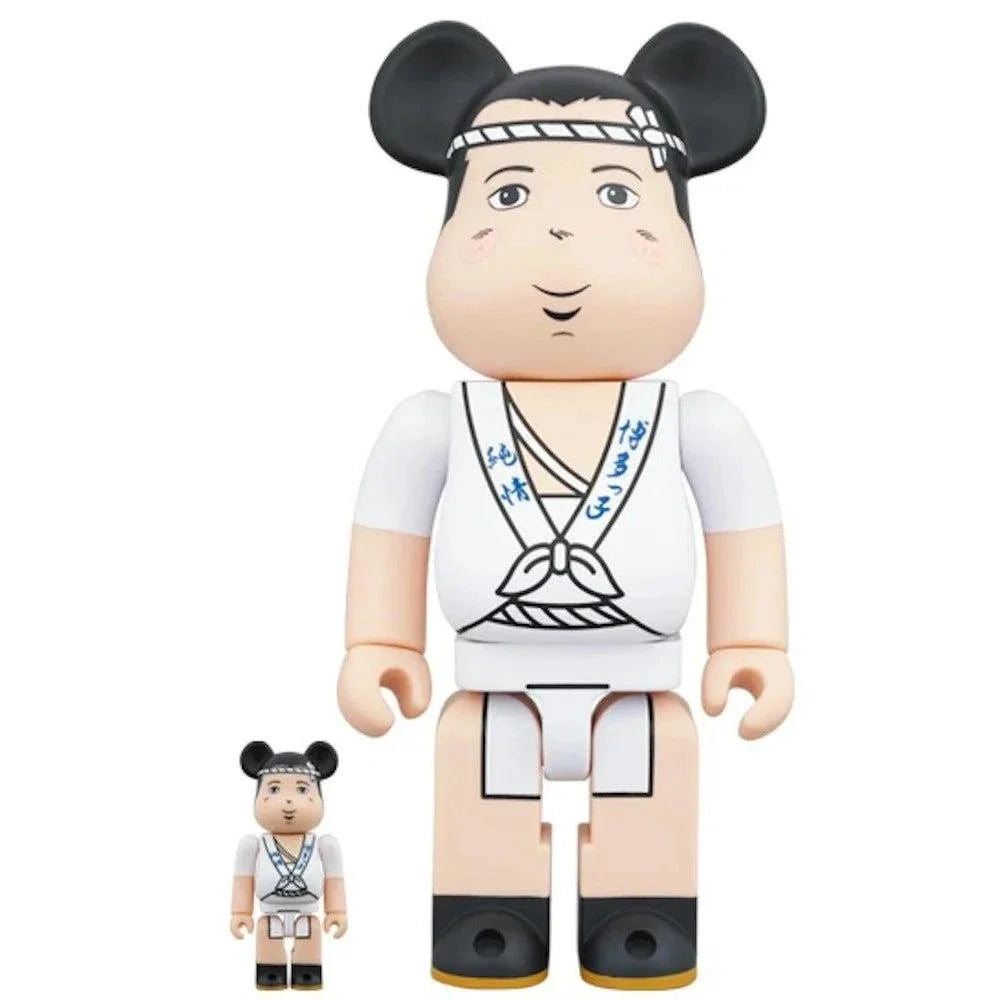 400% & 100% Bearbrick Set - Hosei Hasegawa Hakatakko Junjou, collectible art toy duo by Medicom Toy.