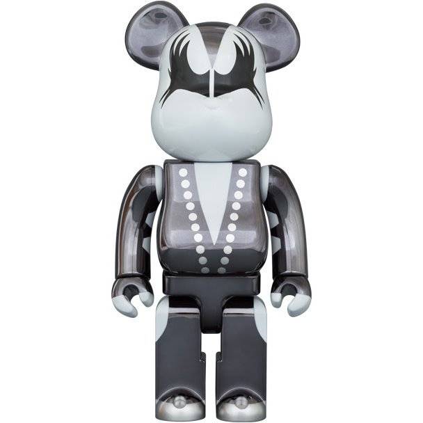 1000% Bearbrick KISS Demon Chrome Edition by Medicom Toys, limited edition collectible figure.