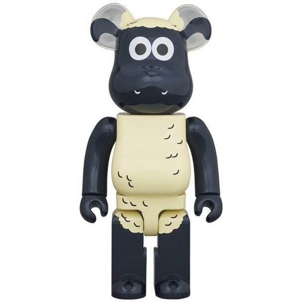 1000% Bearbrick featuring Shaun the Sheep design from Aardman Studios and Medicom Toys.