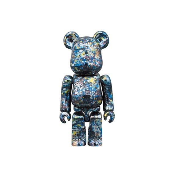 Set Bearbrick 400% & 100% – Jackson Pollock Studio (Chrome Ver.)