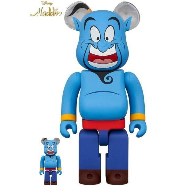 BE@RBRICK GENIE アラジン & JAFAR 100％ & 400％ Set Bearbrick 400% & 100% - Génie (Disney Aladdin)