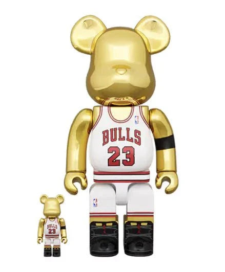 Ensemble Bearbrick 400% & 100% - Michael Jordan 1991 World Champion (N