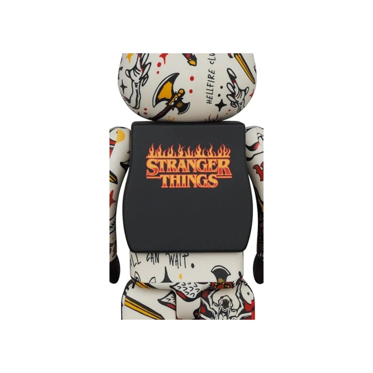 400% & 100% Bearbrick Set - Hellfire Club (Stranger Things)