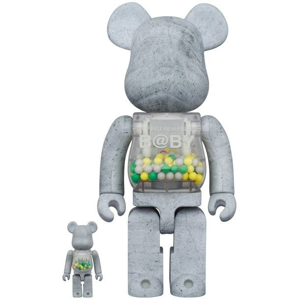 400% & 100% Bearbrick set - My First Bearbrick Baby (Concrete)