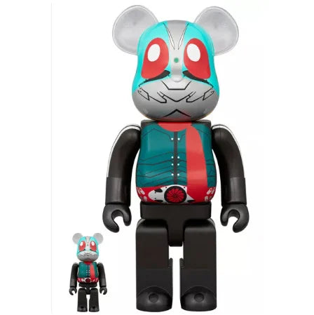 400% & 100% Bearbrick - Kamen Rider no. 2 + 1-Medicom Toy-Bearbrick