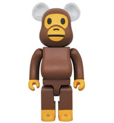 400% Bearbrick Baby Milo by BAPE with clear ears, urban style collectible figure.
