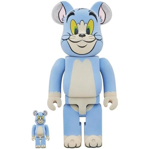 400% & 100% Bearbrick set - Tom Classic - Flocky edition (Tom & Jerry)