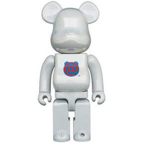 400% Bearbrick - Bearbrick Logo - 1st Model (White Chrome)