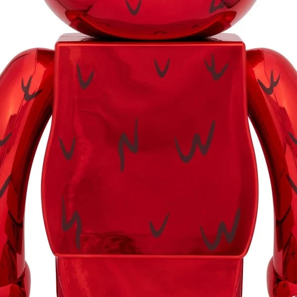 1000% Bearbrick Sæt - Elmo (Chrome)