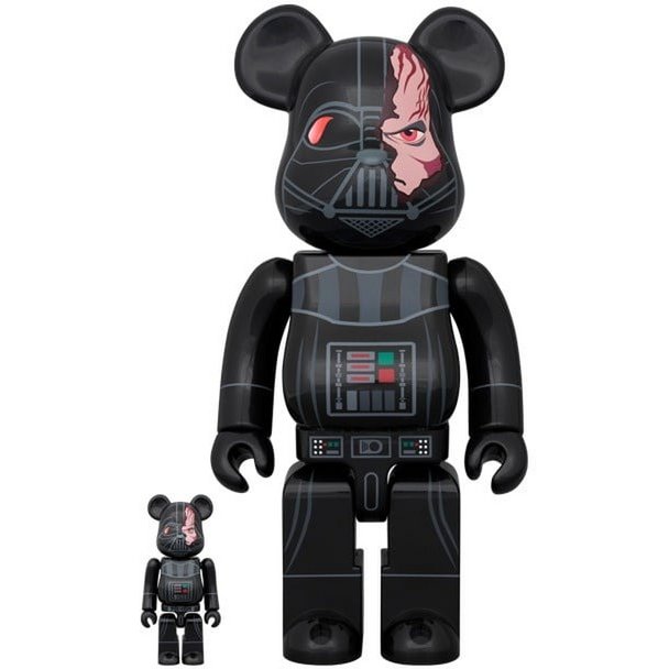 400% & 100% Bearbrick - Darth Vader - Damage version (Obi-Wan Kenobi)