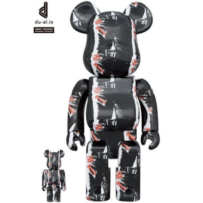 400% & 100% Bearbrick Sæt - The Rolling Stones (Sticky Fingers - Black)