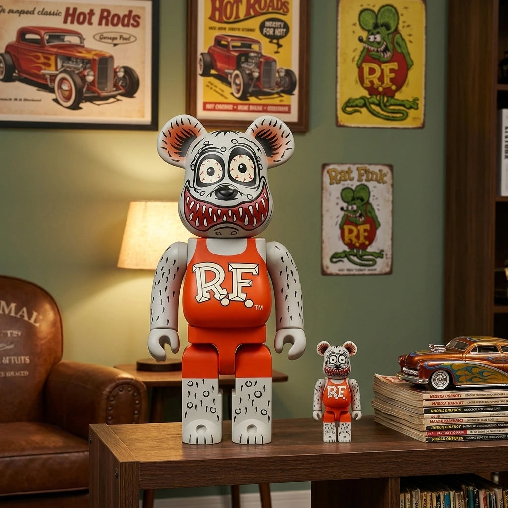 400% & 100% Bearbrick set - Rat Fink by Ed 