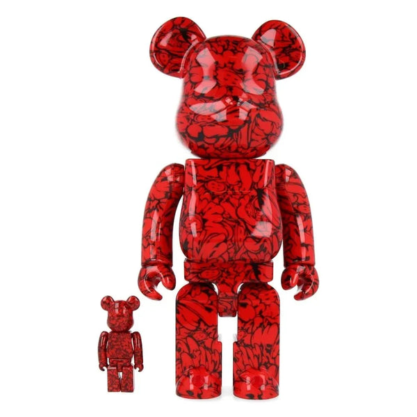 Ensemble Bearbrick 400 & 100 - Design unique Mr. Scarlet par Shun Sudo