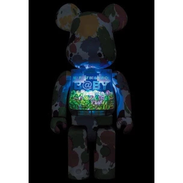 400% & 100% Bearbrick sæt - My First Bearbrick Baby (Color Splash