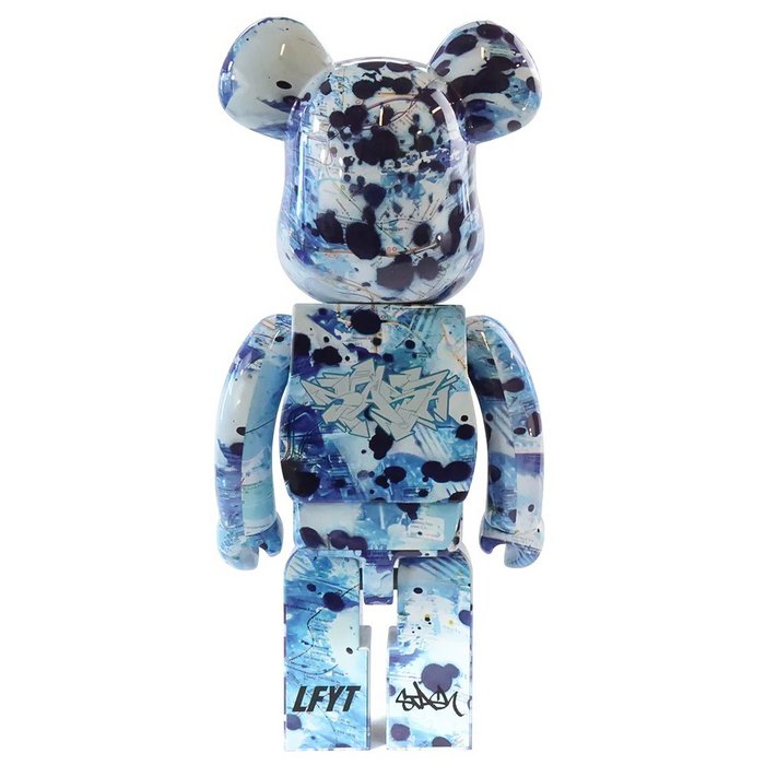 1000% Bearbrick - Lfyt x Stash (Blue & White)