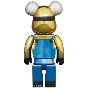 400% & 100% Bearbrick sæt - Minion Dave (Chrome ed.)