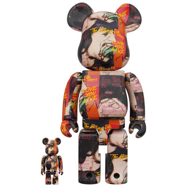 400% & 100% Bearbrick Sæt - The Rolling Stones (Love You Live)