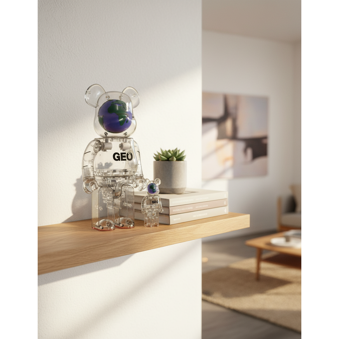 400% & 100% Bearbrick set – GEO (Limited Edition)-Medicom Toy-Bearbrick