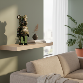 400% + 100% Bearbrick sæt - LBWK x BAPE (Green Camo)-Medicom Toy-Bearbrick