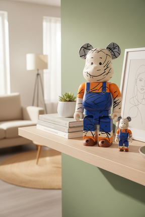 400% & 100% Bearbrick Sæt - Pigpen (Peanuts)-Medicom Toy-Bearbrick