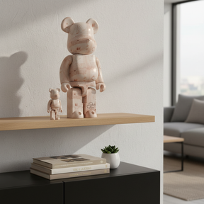 400% & 100% Bearbrick Sæt - Leonardo Da Vinci (Vitruvian Man)-Medicom Toy-Bearbrick