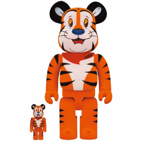 400% et 100% Bearbrick Set - Tony the Tiger Vintage (Kelloggs)