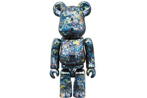 Set Bearbrick 400% & 100% – Jackson Pollock Studio (Chrome Ver.)