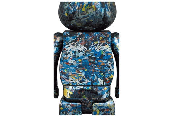 Set Bearbrick 400% & 100% – Jackson Pollock Studio (Chrome Ver.)