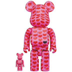 400% & 100% Bearbrick sæt - Pink Heart by HIDE Default Title