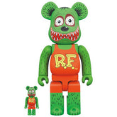 400% & 100% Bearbrick sæt - Rat Fink by Ed "Big Daddy" Roth