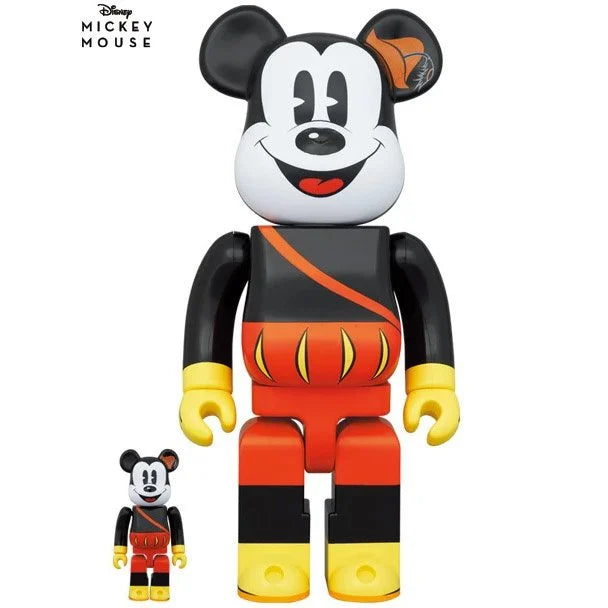 400% & 100% Bearbrick sæt - Mickey Mouse (The Bard)