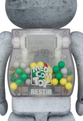 400% & 100% Bearbrick set - My First Bearbrick Baby (Concrete)