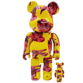 400% & 100% Bearbrick sæt - Andy Warhol (Cow Wallpaper)