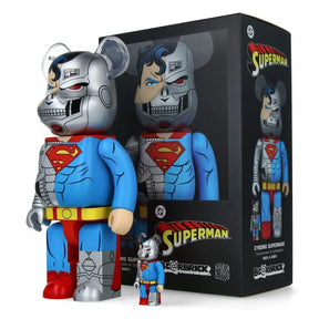 400% & 100% Bearbrick set - Cyborg Superman (The Return of Superman)