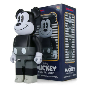 400% Bearbrick -  Mickey Mouse (Noir et Blanc)