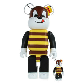 400% & 100% Bearbrick set – Kellogg's Honey design featuring a striking kabuki theme inspired by Toshusai Sharaku.