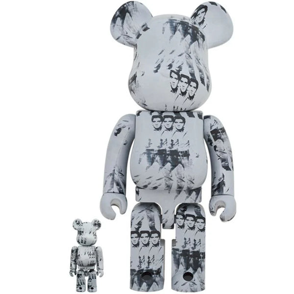 400% & 100% Bearbrick set - Andy Warhol (Elvis Presley)