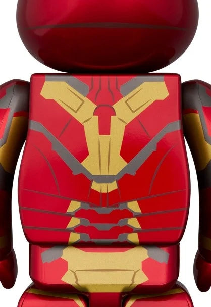 400% & 100% Bearbrick - Iron Man - Mark 43 (Infinity Saga)-Medicom Toy-Bearbrick