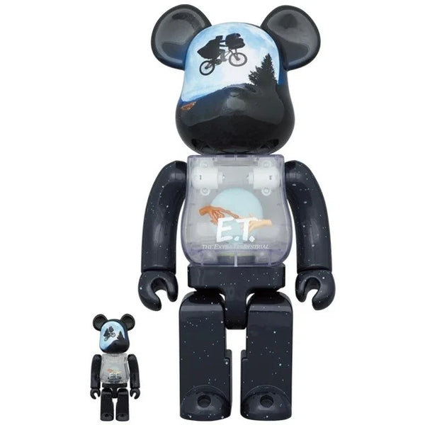 400% & 100% Bearbrick Set - E.T. (Light Up edition)