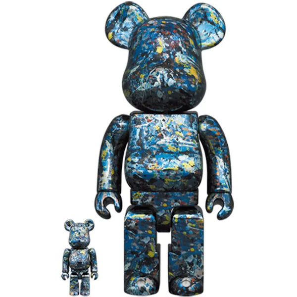 Set Bearbrick 400% & 100% - Anever (Black) par Onward Kashiyama Set Bearbrick 400% & 100% - Anever (Black) par Onward Kashiyama